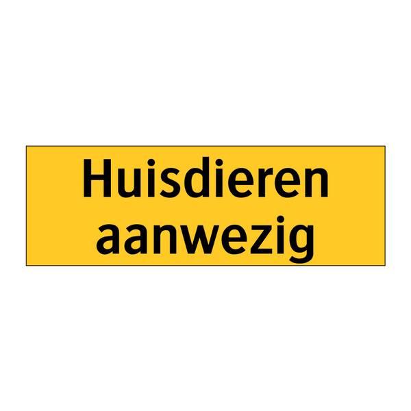 Huisdieren aanwezig