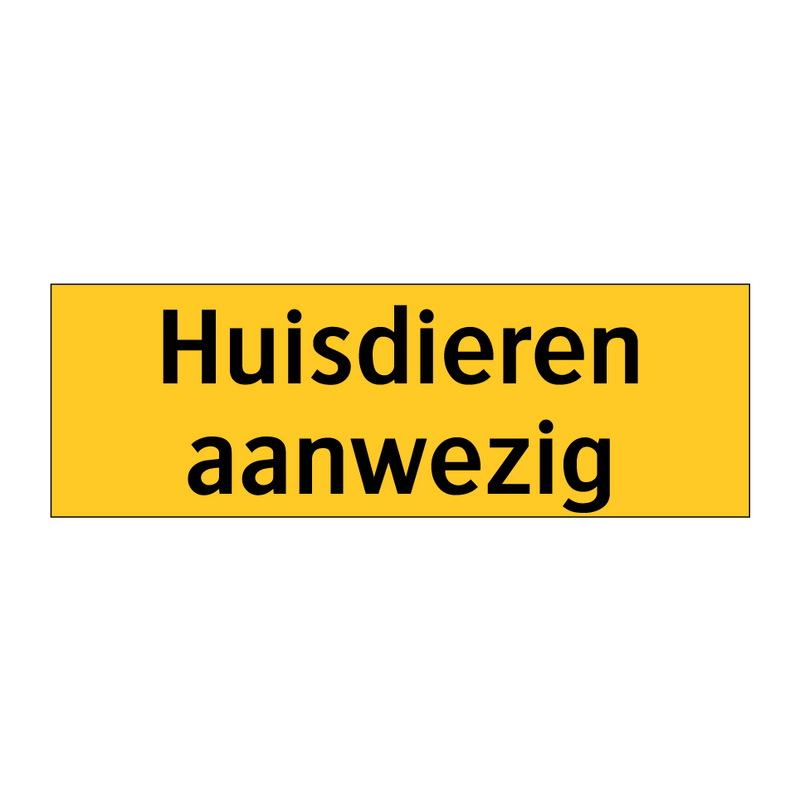 Huisdieren aanwezig