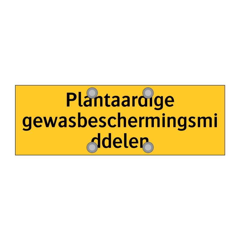 Plantaardige gewasbeschermingsmiddelen
