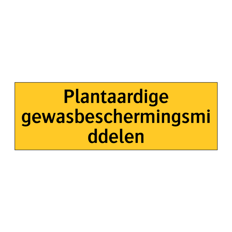 Plantaardige gewasbeschermingsmiddelen