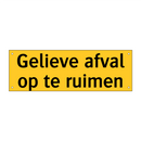 Gelieve afval op te ruimen
