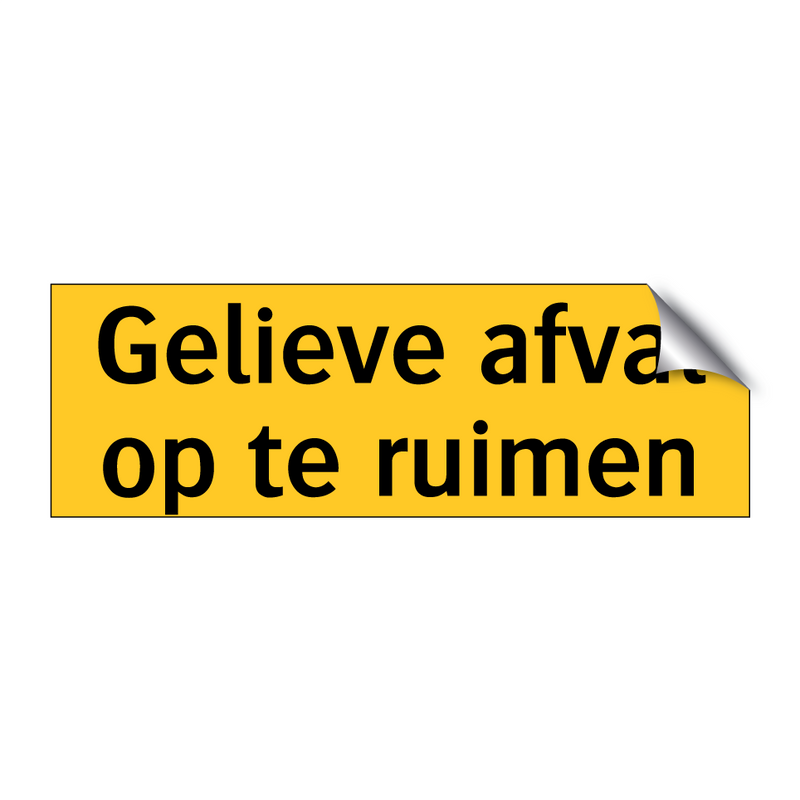 Gelieve afval op te ruimen