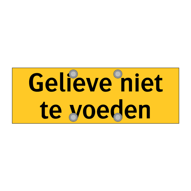 Gelieve niet te voeden