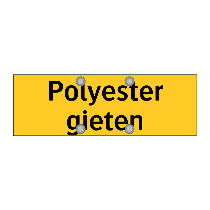 Polyester gieten