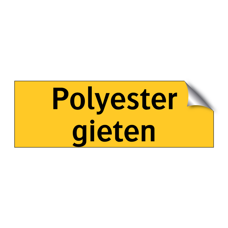 Polyester gieten