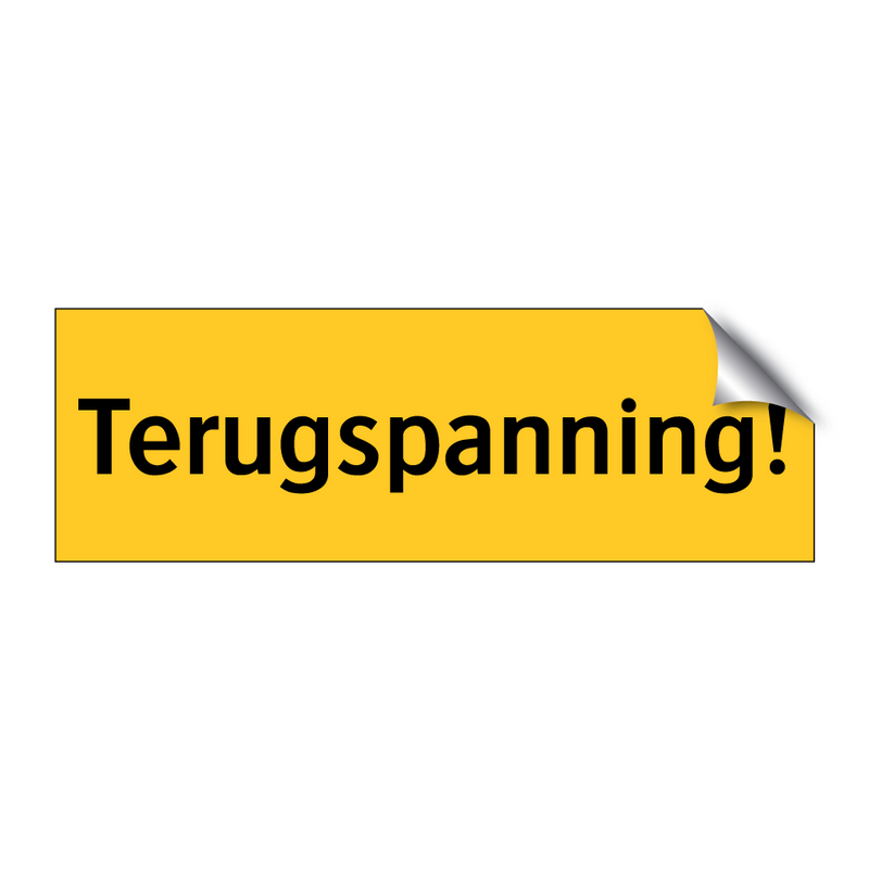 Terugspanning!