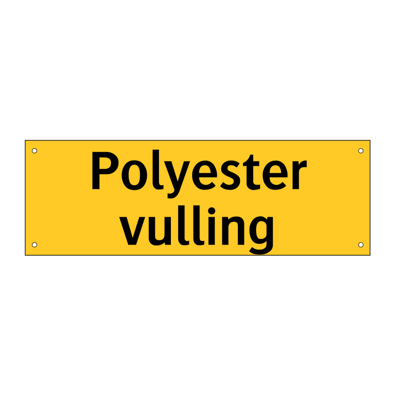 Polyester vulling