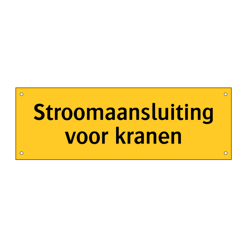 Stroomaansluiting voor kranen