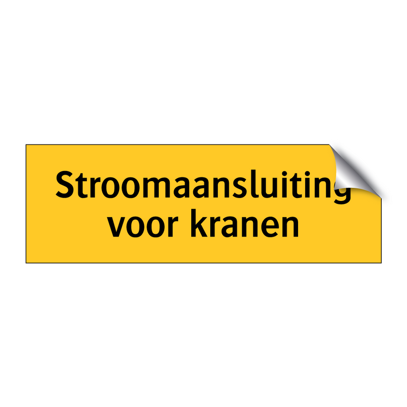 Stroomaansluiting voor kranen
