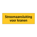 Stroomaansluiting voor kranen