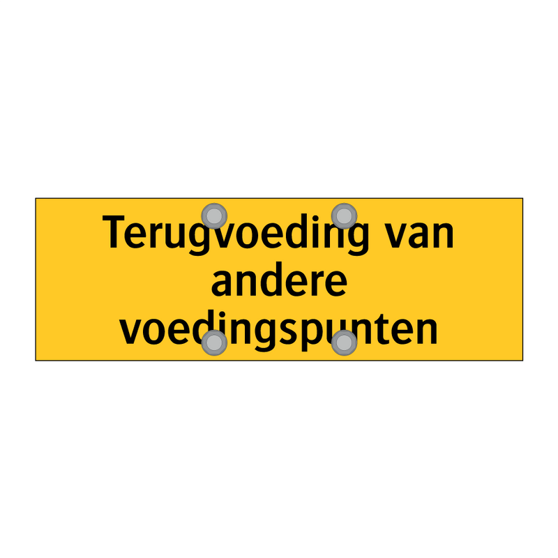 Terugvoeding van andere voedingspunten