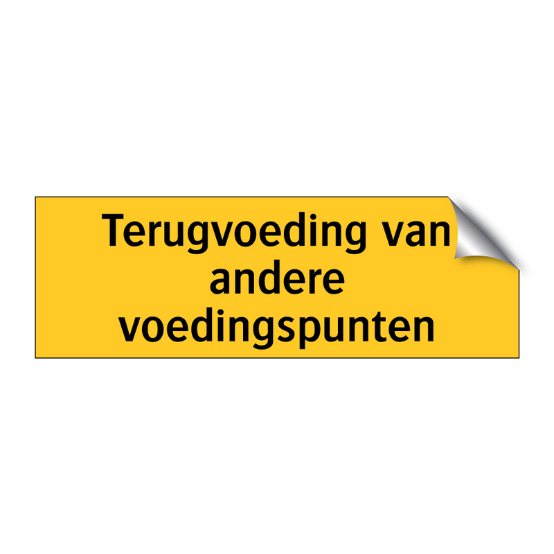 Terugvoeding van andere voedingspunten