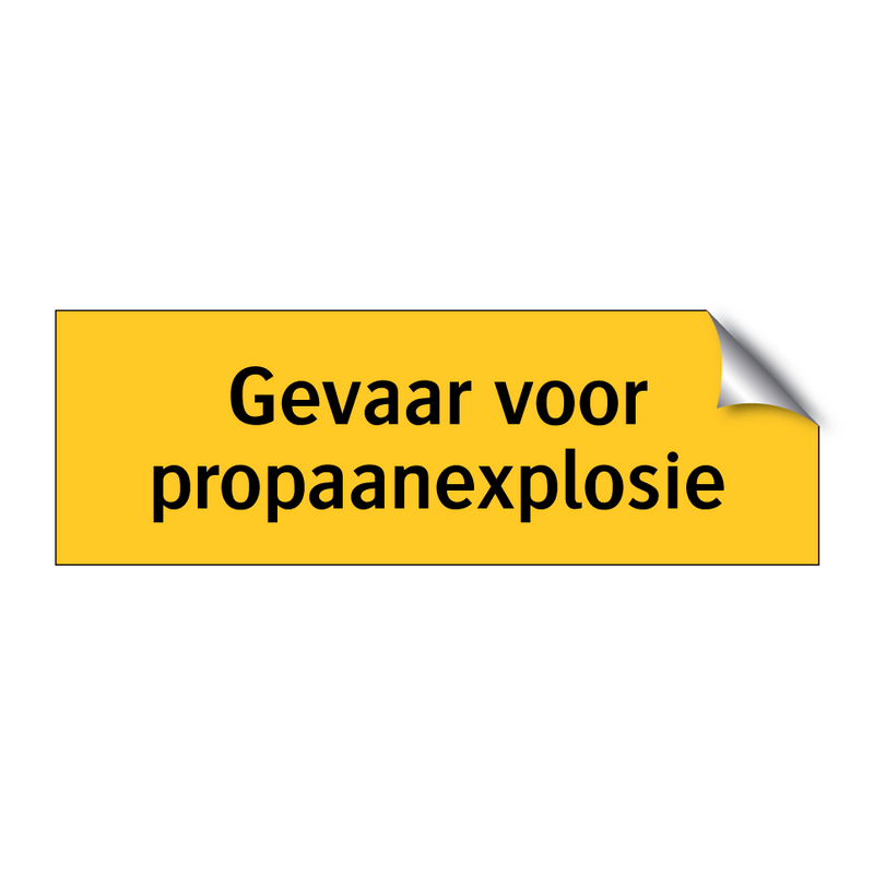 Gevaar voor propaanexplosie