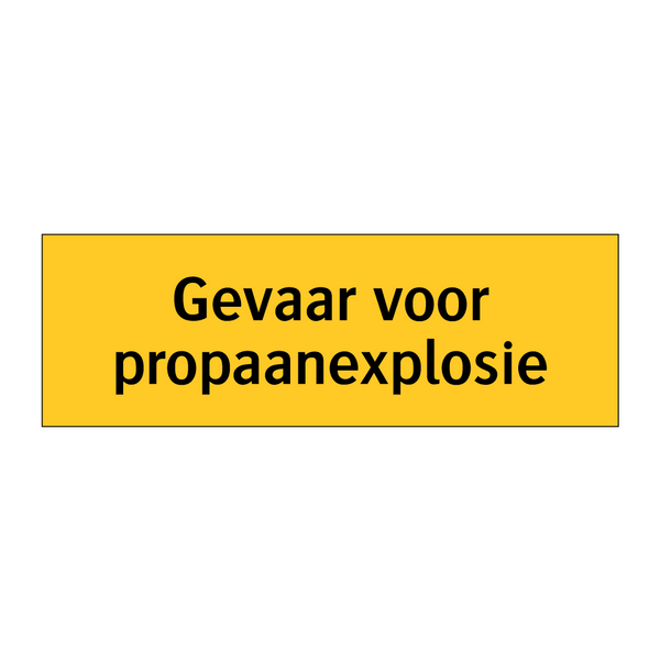 Gevaar voor propaanexplosie