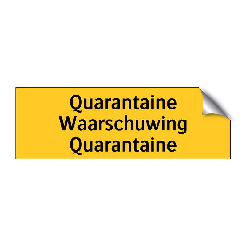 Quarantaine Waarschuwing Quarantaine