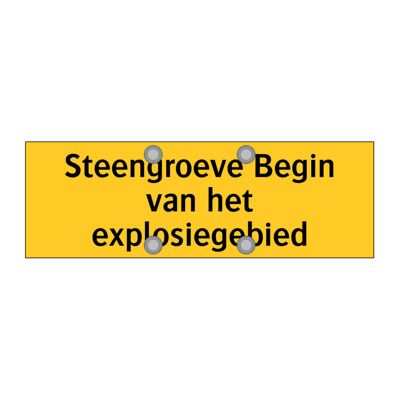 Steengroeve Begin van het explosiegebied