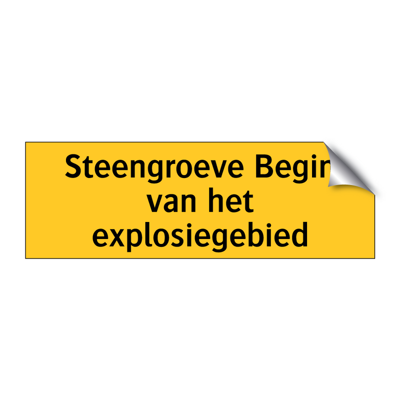 Steengroeve Begin van het explosiegebied
