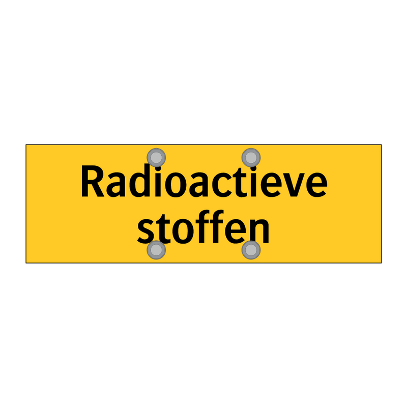Radioactieve stoffen