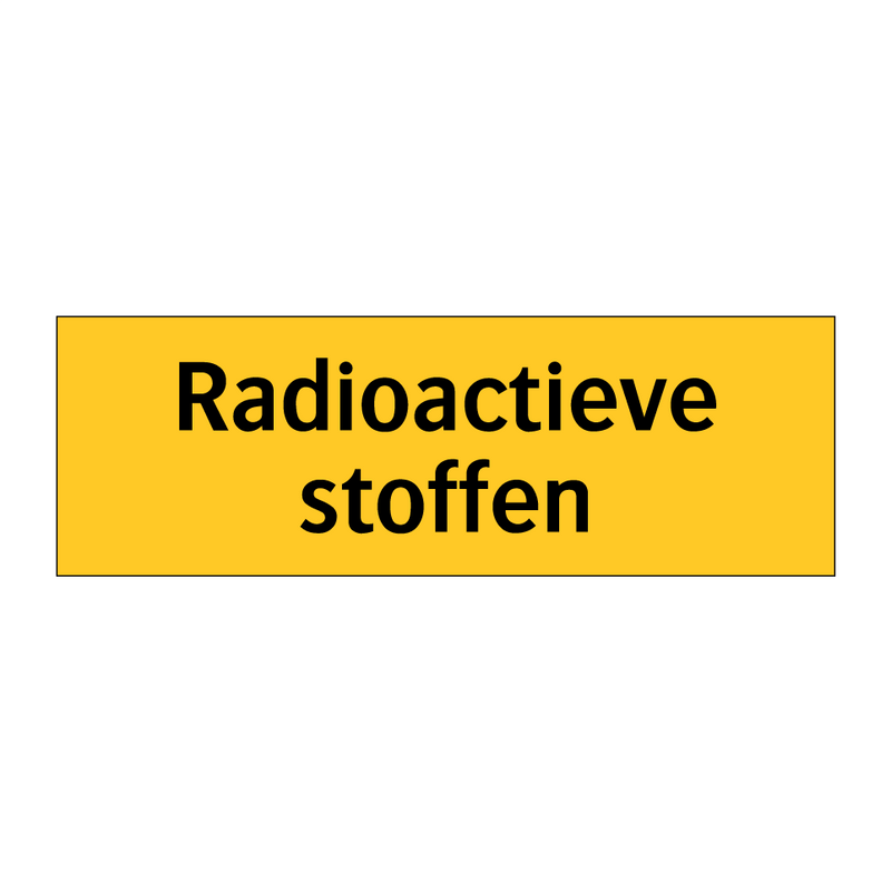 Radioactieve stoffen