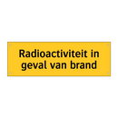 Radioactiviteit in geval van brand