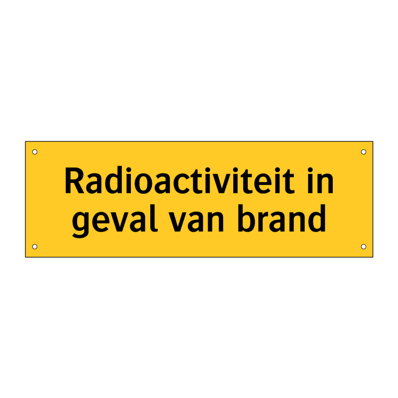 Radioactiviteit in geval van brand