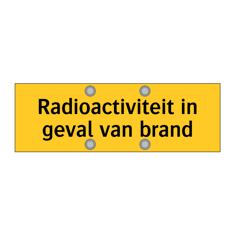 Radioactiviteit in geval van brand