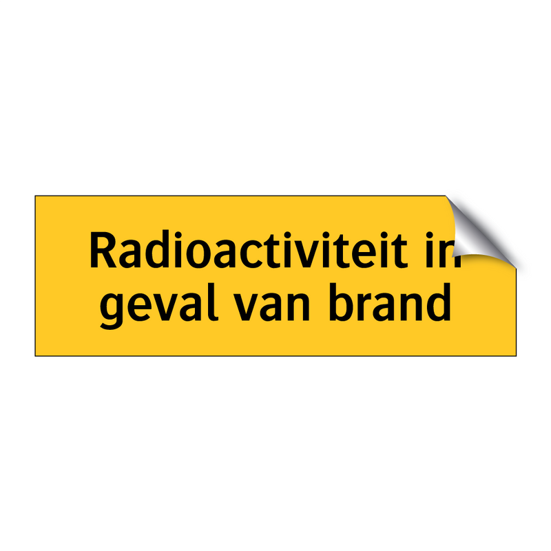 Radioactiviteit in geval van brand
