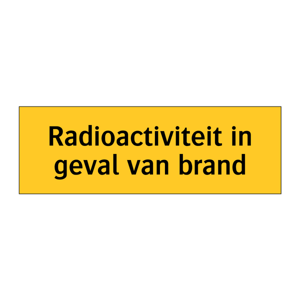 Radioactiviteit in geval van brand