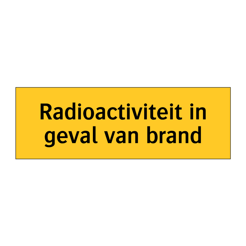Radioactiviteit in geval van brand