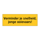 Verminder je snelheid, jonge ooievaars!