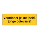 Verminder je snelheid, jonge ooievaars!