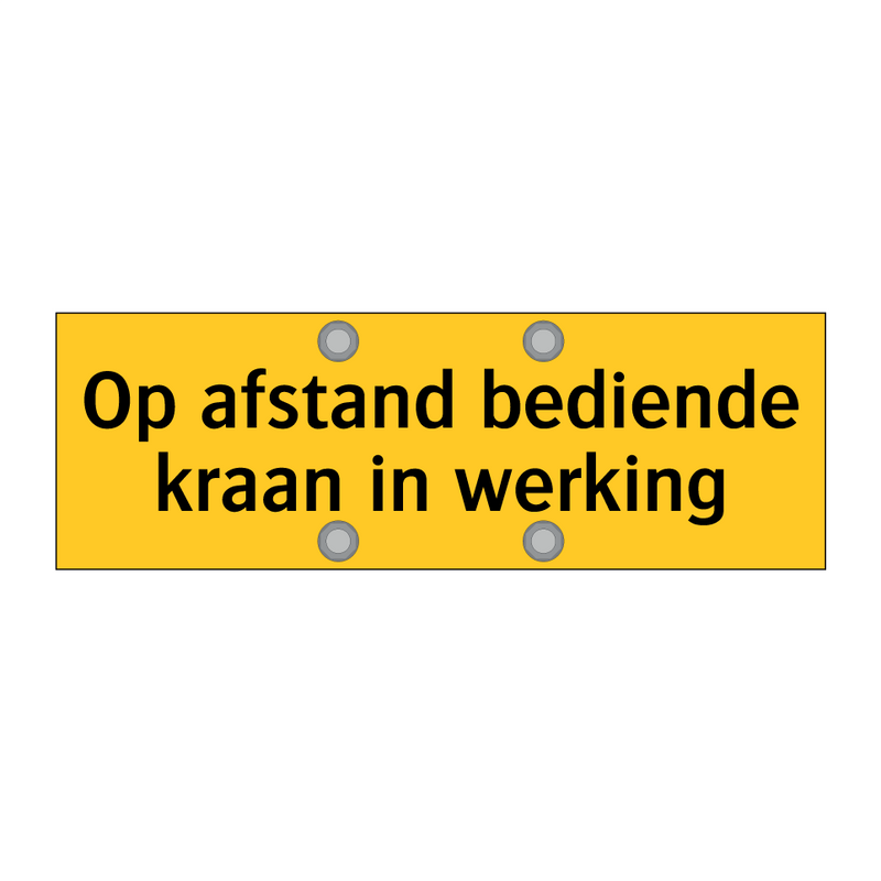 Op afstand bediende kraan in werking