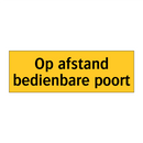 Op afstand bedienbare poort