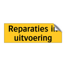 Reparaties in uitvoering