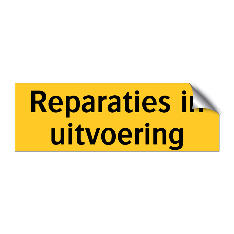 Reparaties in uitvoering