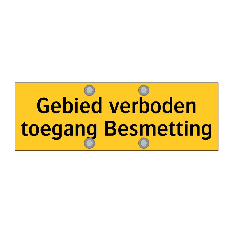 Gebied verboden toegang Besmetting