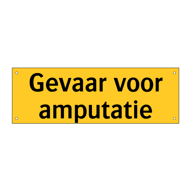 Gevaar voor amputatie