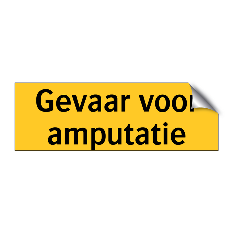 Gevaar voor amputatie