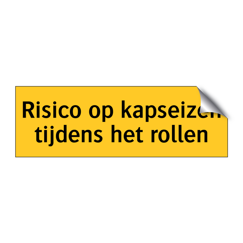 Risico op kapseizen tijdens het rollen