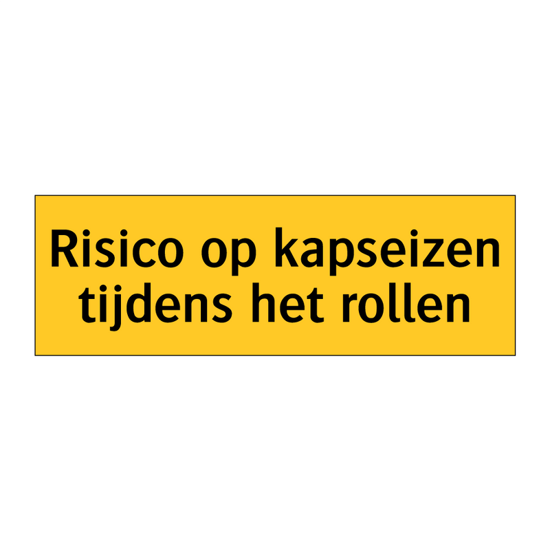 Risico op kapseizen tijdens het rollen