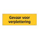 Gevaar voor verplettering