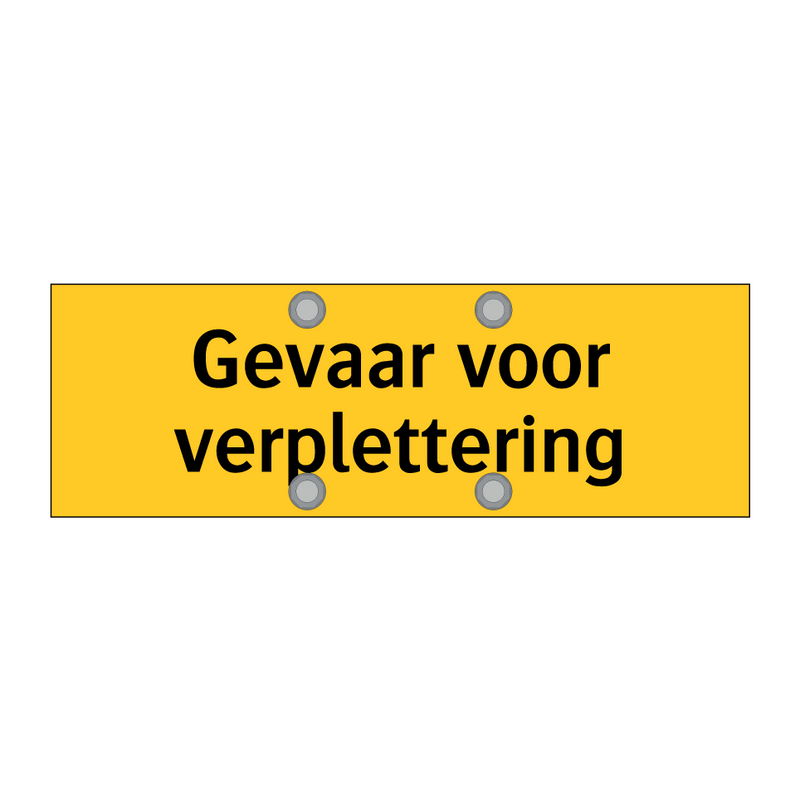 Gevaar voor verplettering