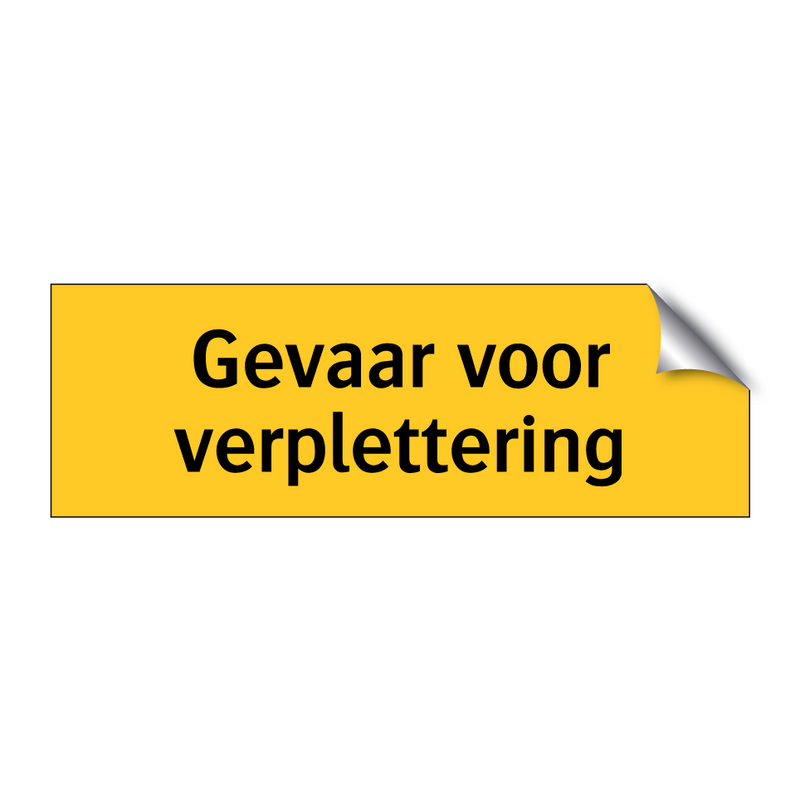 Gevaar voor verplettering