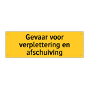 Gevaar voor verplettering en afschuiving