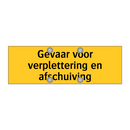 Gevaar voor verplettering en afschuiving