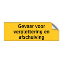 Gevaar voor verplettering en afschuiving