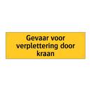 Gevaar voor verplettering door kraan
