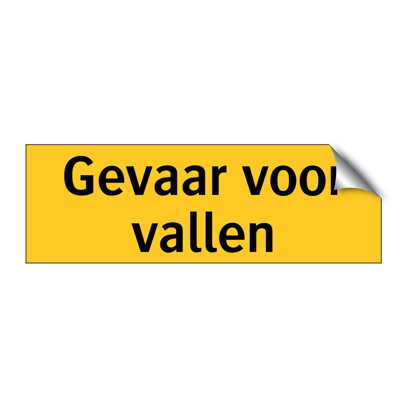 Gevaar voor vallen