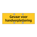 Gevaar voor handverplettering