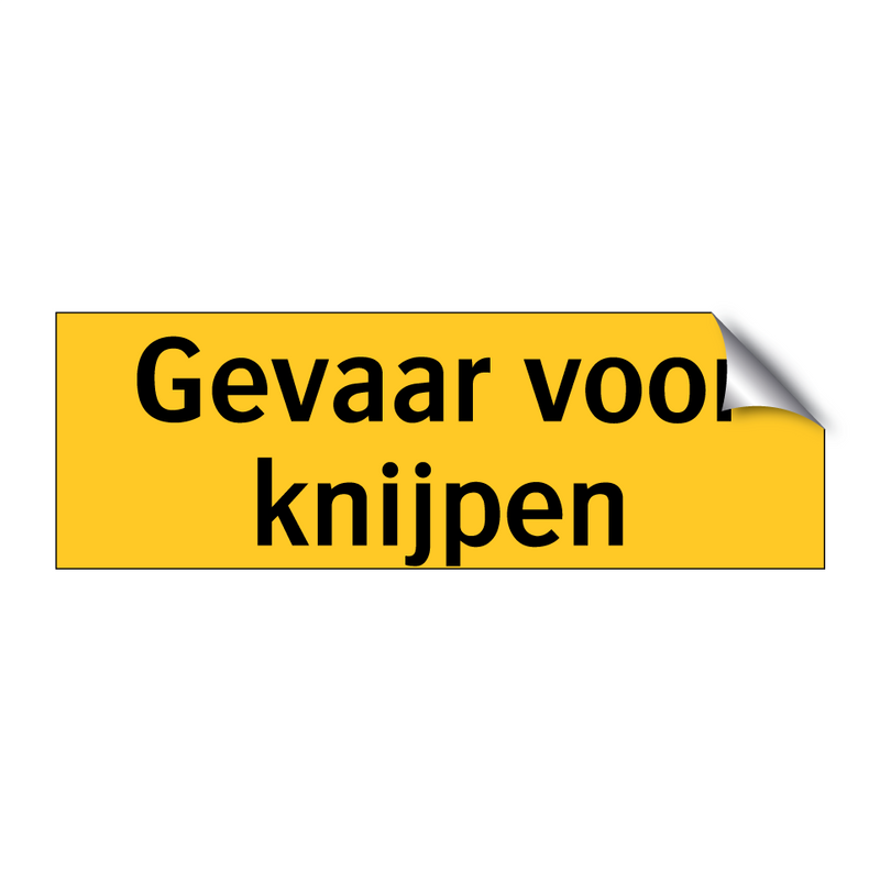 Gevaar voor knijpen